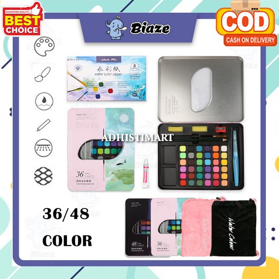 

Cat Air Anak Set Lengkap Water Color Set Padat Cair Watercolour Painting Murah Dan Bagus Watercolor Set Art Lengkap Semua Warna Non Toxic Tidak Beracun Cat Lukis Kanvas Cat Air Lukis Lengkap Biaze 36/48 Watercolor Paint Set Warna Solid Alat Cat Air (Terma
