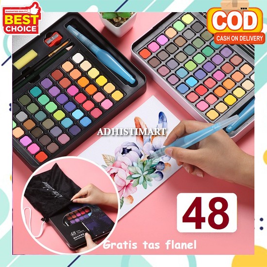 

Watercolor Set Art Non Toxic Tidak Beracun Water Color Set Lengkap Semua Warna Murah Dan Bagus Padat Cair Watercolour Painting Cat Air Anak Set Lengkap Cat Lukis Kanvas Cat Air Lukis Lengkap Solid Watercolor Set Cat Air Lukis Warna Paint Set 48 Watercolor