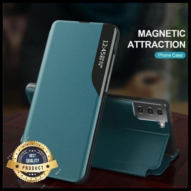 Terlaris Vivo V21 5G Flip Case Smart Window Autolock Leather Stand Casing