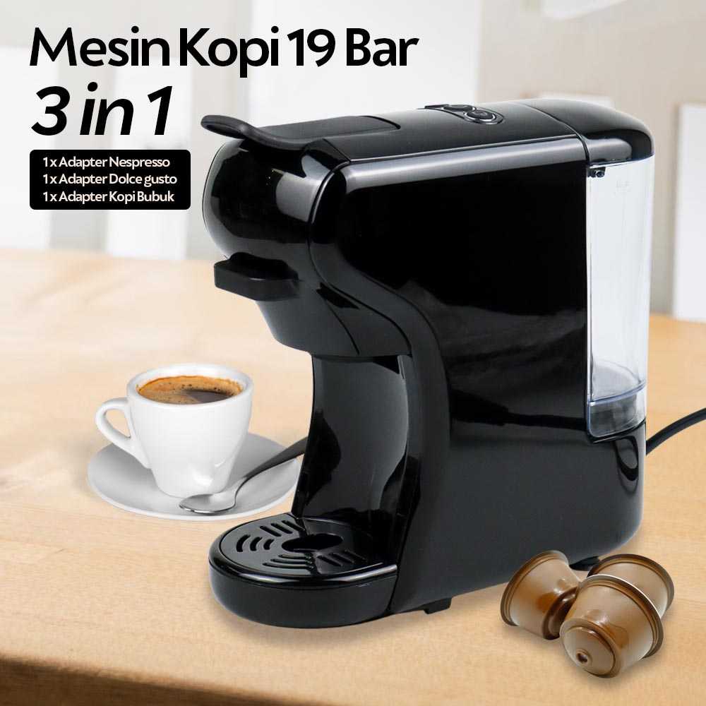 HiBREW Mesin Kopi Kapsul 3 in 1 for Nespresso Dolce Gusto