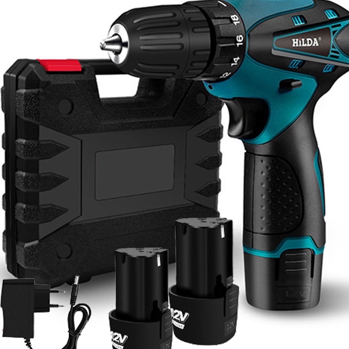 Baru Perkakas Listrik Bor 12V Mesin Bor Baterai Cordless Bor Listrik Electric Drill Cordless Screwdr
