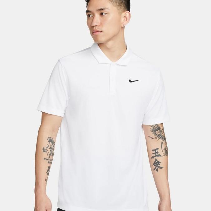 DH0858 100 Mens Nike Dri Fit Court Solid Tennis Polo