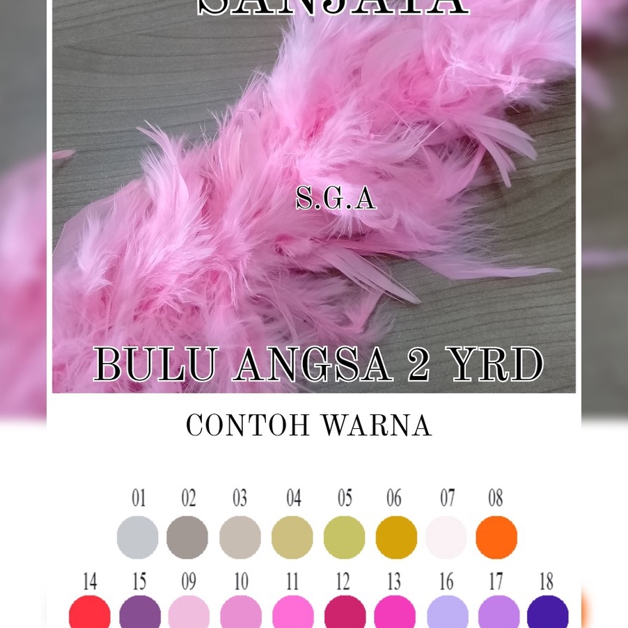 VKKW6191 (C6369]   HIASAN BULU ANGSA / BULU ANGSA JAHIT / AKSESORIS BULU ANGSA WARNA WARNI / MISC BU