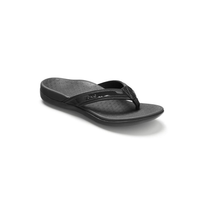 Vionic Islander Black Sandals Wanita