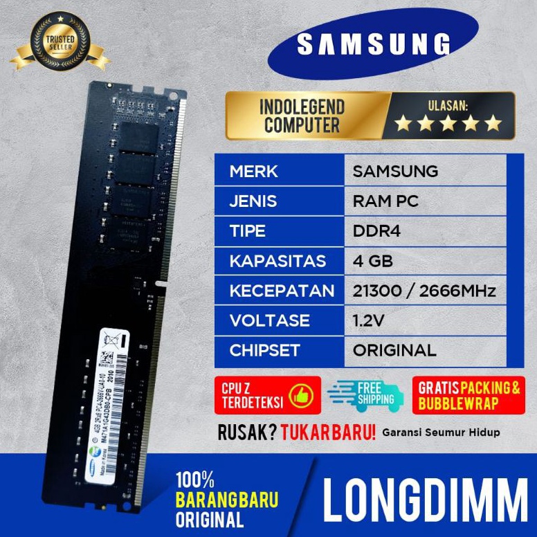 READY. Samsung ddr4 4gb pc2666 Longdim