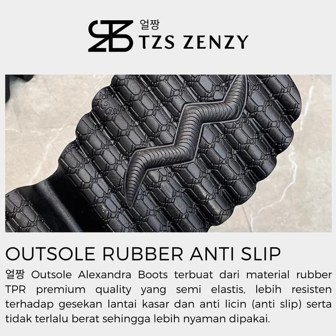 TZS Zenzy Alexandra Boots Korea Designed - Sepatu Boot Fashion Wanita