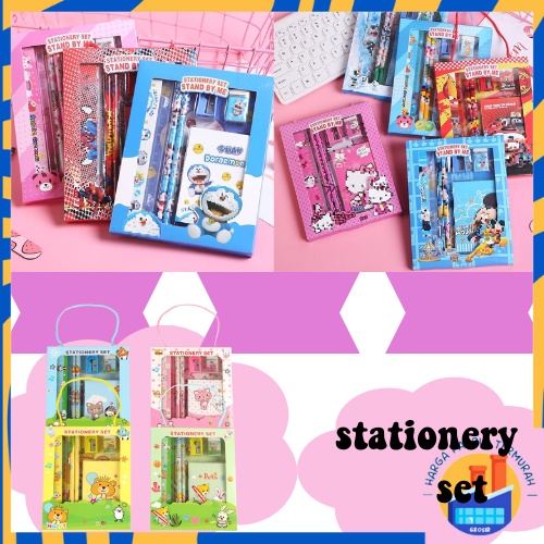 

HPT Alat Tulis Set 6IN1 Stationery Set Lucu Karakter Set Perlengkapan Alat Tulis Sekolah Anak-Anak TK Murah