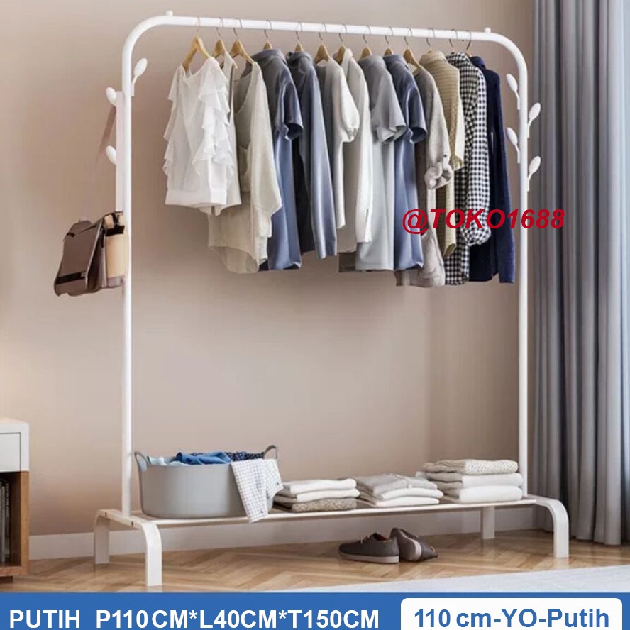 PALING DICARI. Gantungan baju rak baju rak jemuran portable stand hanger single rak besi tempat paka