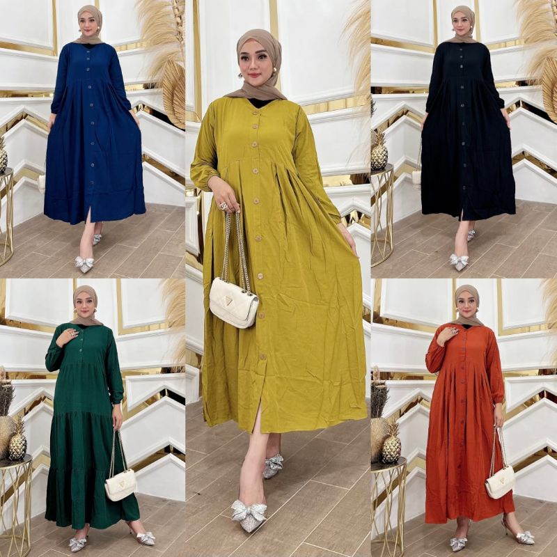 gamis full kancing