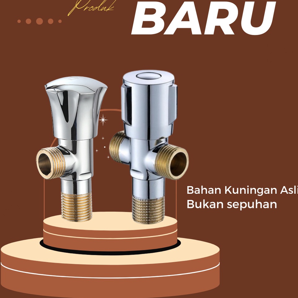 UK Stop Kran 1/2 inch stop kran shower Closet kran shower Kuningan 1/2 inch ✩ ☈