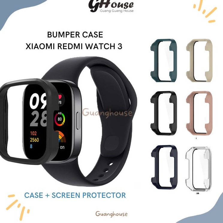 - Case Redmi Watch 3 Bumper Case Xiaomi Redmi Watch 3 Screen Protector Guard PC for Redmi Watch 3 i 