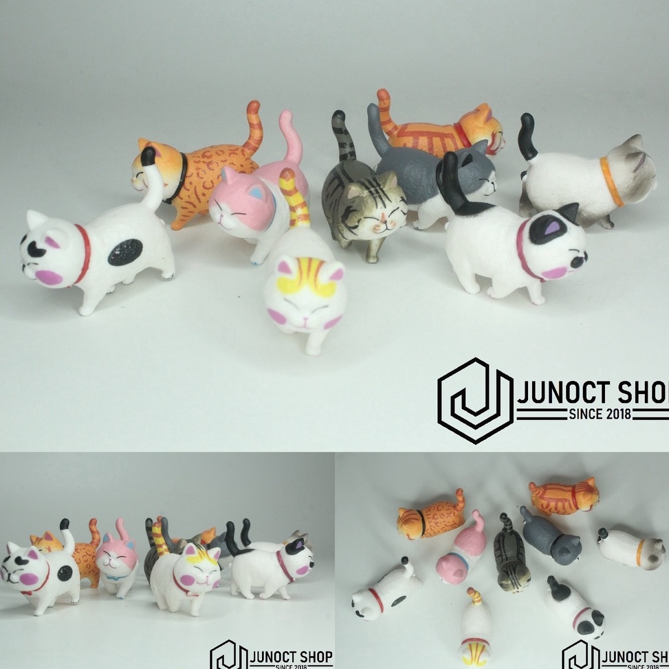 ➽FCt Miniature Kucing Warna Cerah Dekorasi Kue Asesoris Akuarium Boneka 16 ✣ ✉