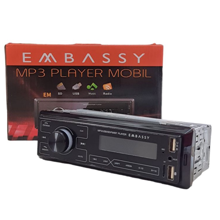 Harga Termurah BFp Single din embassy tape mobil embassy bluetooth ✪ Best Product
