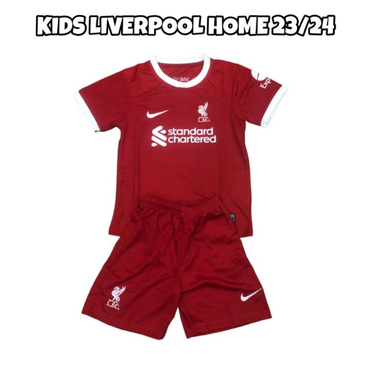 _QhT (KIDS / ANAK) JERSEY BOLA LIVERPOOL HOME NEW 2023-2024 23 24 GRADE ORI IMPORT h Premium Grosir.