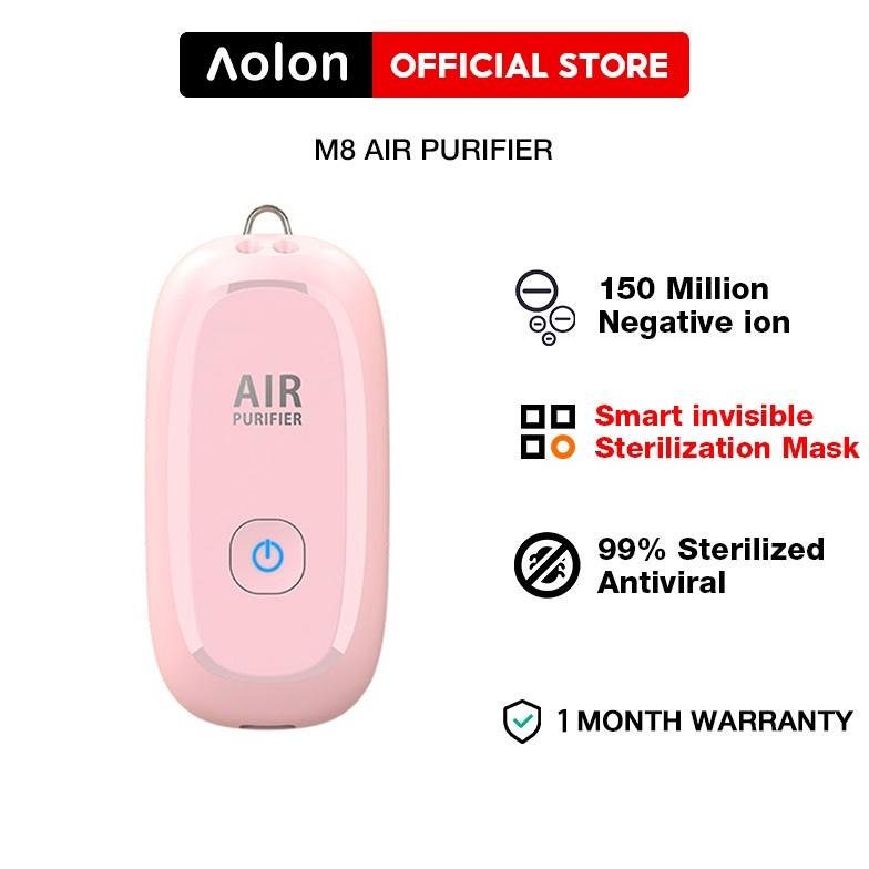 PROMO Aolon  Air Purifier M8 / Kalung Generator Ion Negatif Mini Portable Usb 150Million MURAH