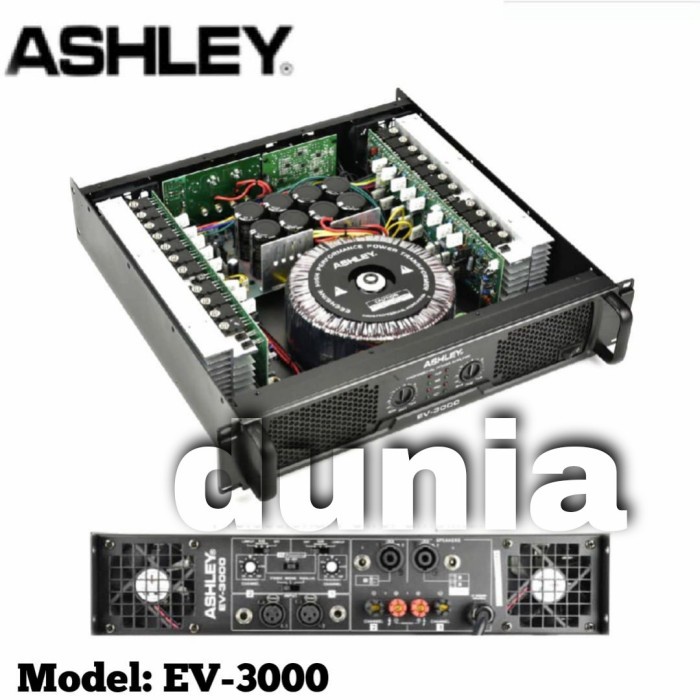 POWER ASHLEY EV3000 AMPLIFIER ASHLEY EV 3000 ORIGINAL
