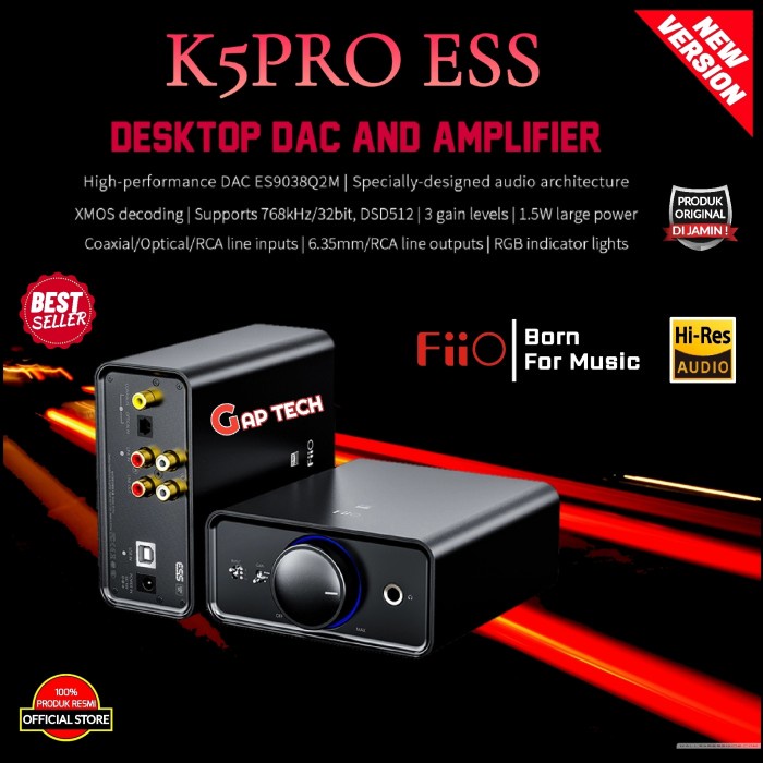 FIIO K5 PRO / K5PRO / K 5 PRO DESKTOP DAC AND AMPLIFIER ORIGINAL