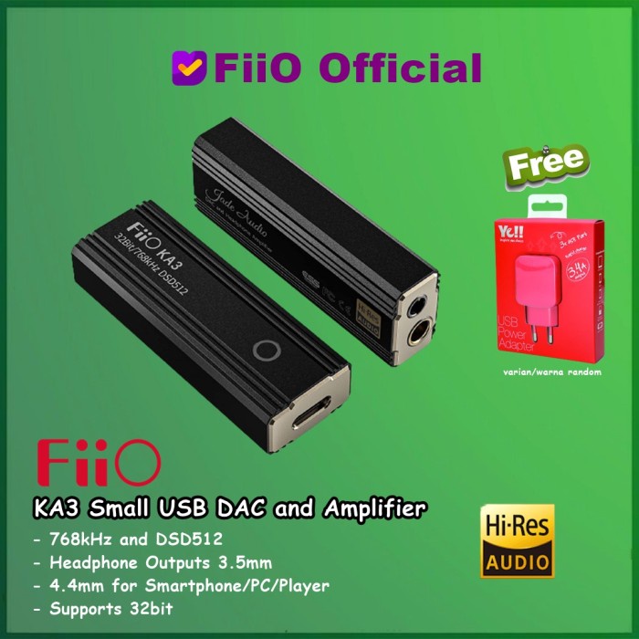 FIIO KA3 PORTABLE HI-RES USB DAC AND AMPLIFIER KA 3