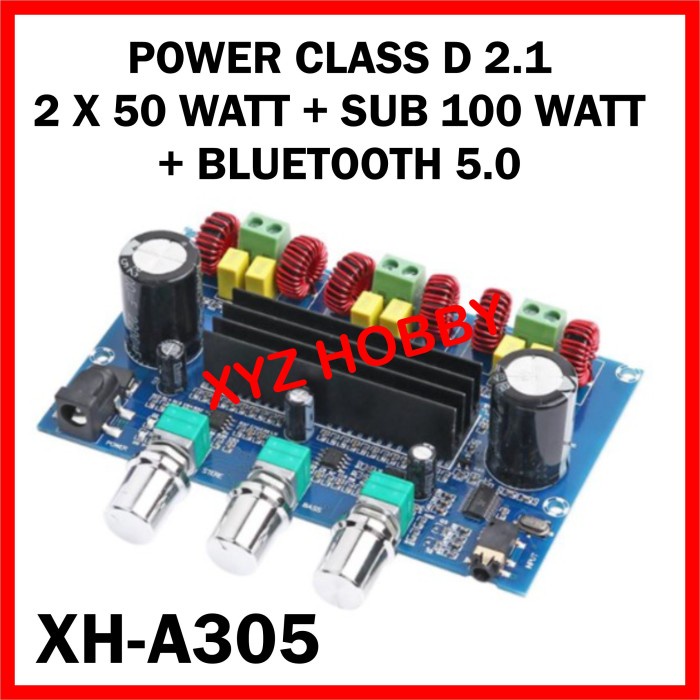 XH-A305 POWER CLASS D 2.1 + BLUETOOTH 5.0 HIFI AMPLIFIER TPA3116D2 305