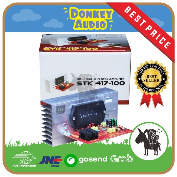 KIT DRIVER POWER AMPLIFIER STK 417 DENGAN HEATSINK BELL BGR ASLI