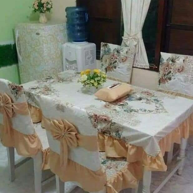 set sarung kursi makan ( 6 kursi)