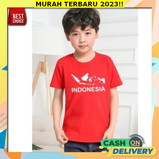 Bj Merah Putih Umur 4 5 6 7 8 Tahun Merah Polos Lengan Panjang Kaos Anak Kemerdekaan T Shirt Anak2 1