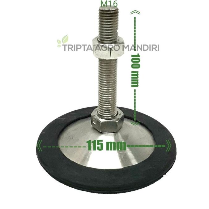 Adjuster Foot Kaki Meja M16 X 100 Mm Sus 304 Stainless