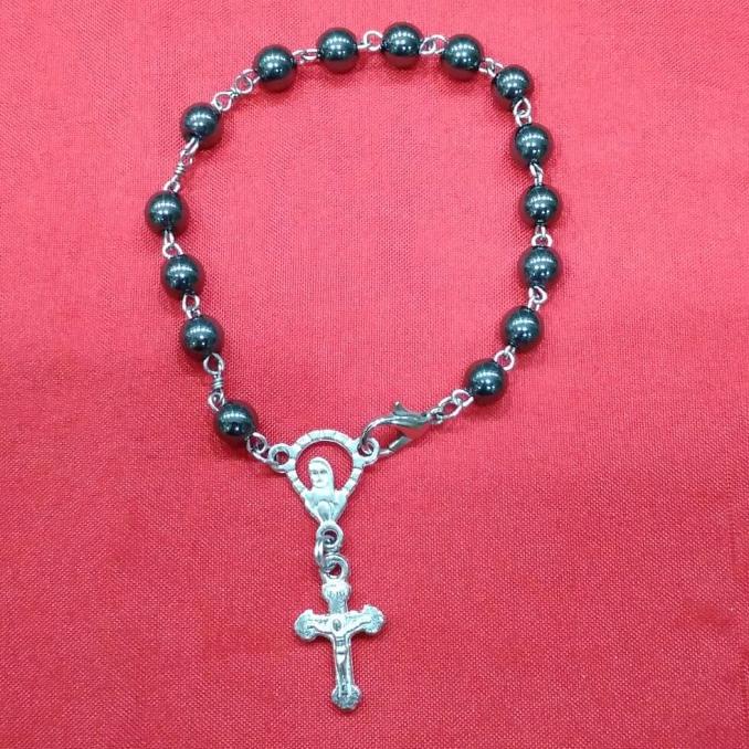 Gelang Salib Rosario Batu blustin