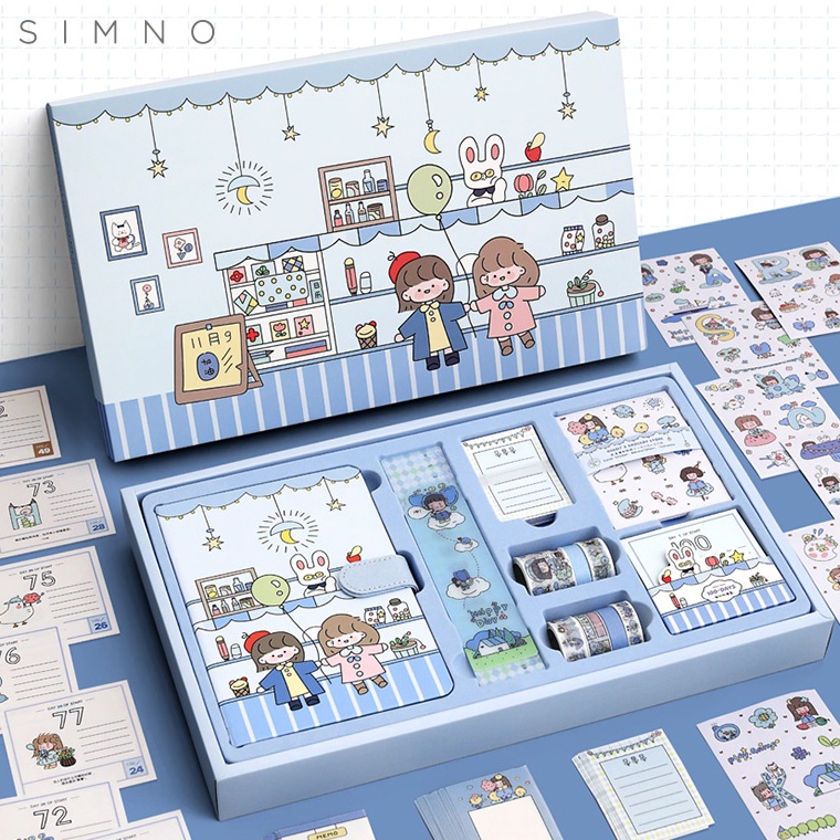 

↕Diskon PJPRE diary book set cute kawaii hampers party gift box stiker V73 ➧Harga Murah