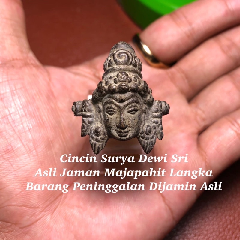 Cincin Kuno Surya Dewi Sri Jaman Majapahit Asli Peninggalan