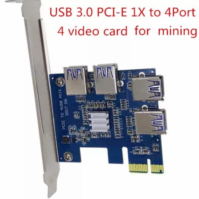 USB3.0 slots Riser card External 1x- 16x BTC ETH miner Mining pci-e 1