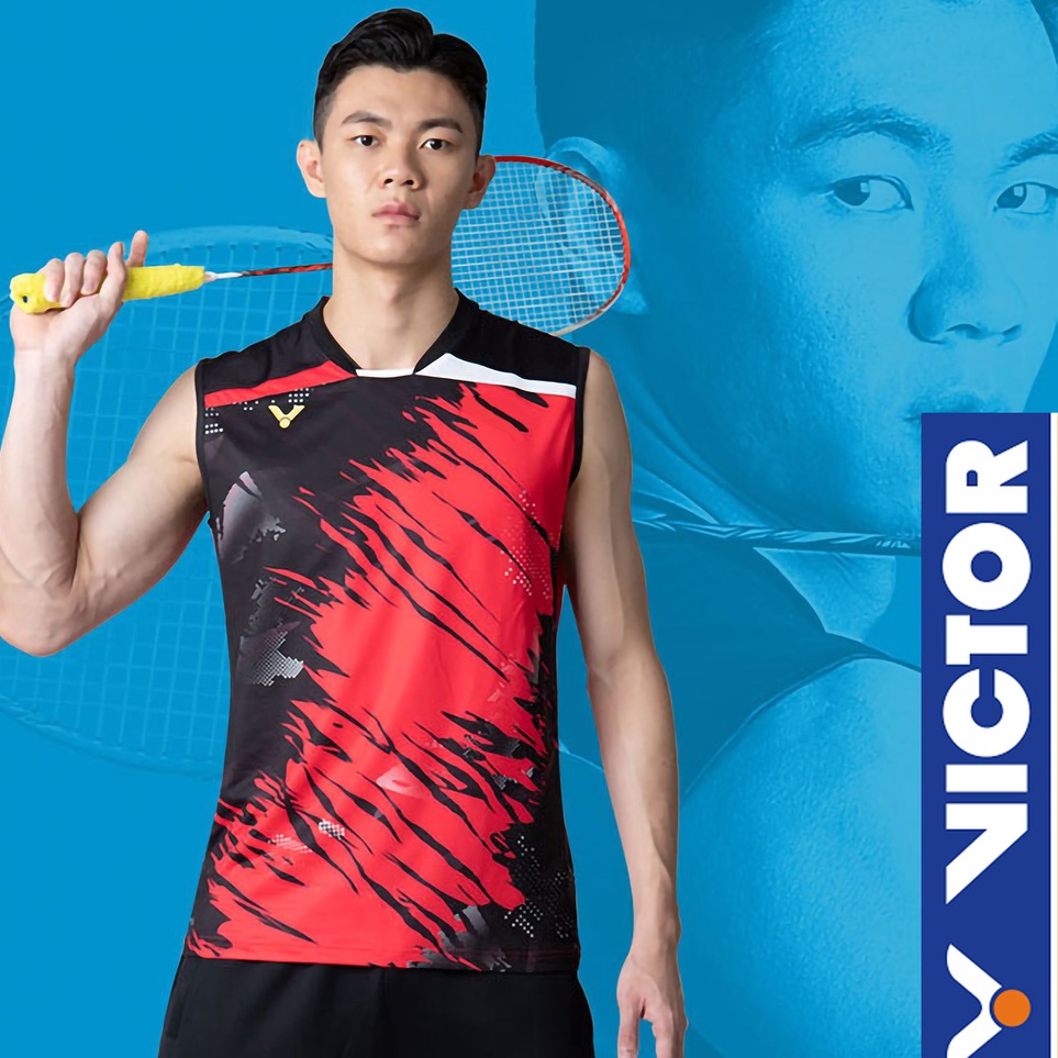 Tz Kaos Jersey Badminton Bulu Tangkis LEE ZII JIA T10001 D Victor Custom Premium, Grade Export Quali