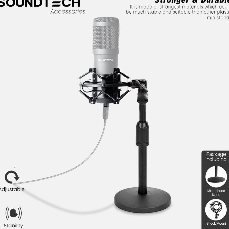 ➭ SOUNDTECH Table Stand for Mic Condenser Soundtech Microphone ✹ ➩