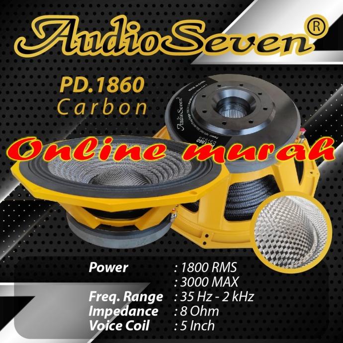 speaker komponent audio seven pd 1860 / pd1860 18 inch 1 buah original