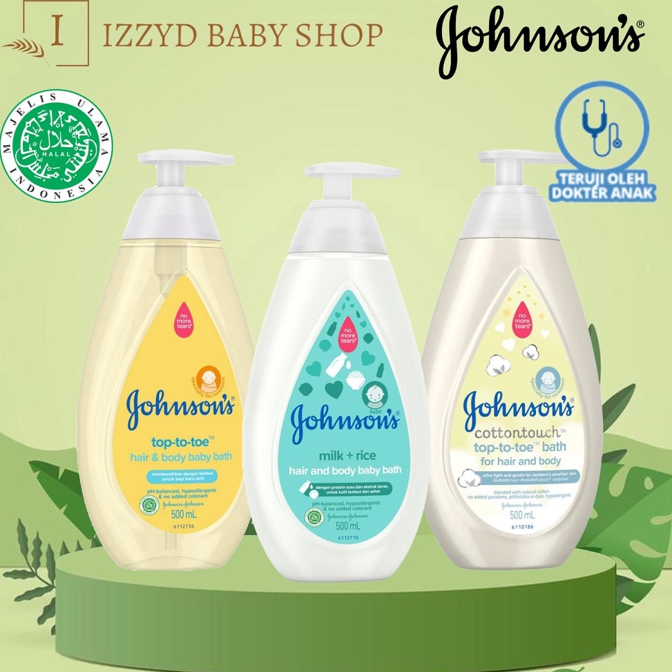 ➬BSc Sabun bayi pump Johnson's top to toe 500ml hair & body baby bath /Lotion/ johnsons wash / milk 