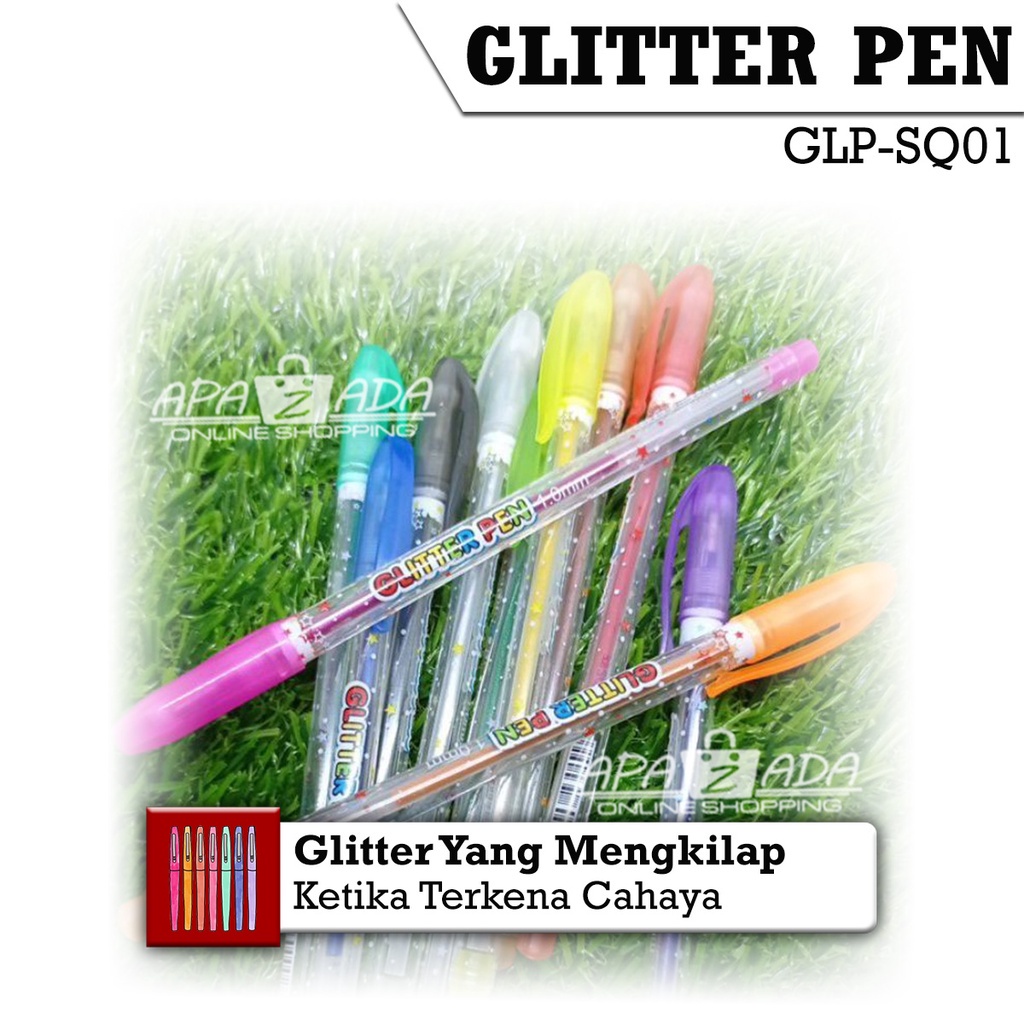 

DH4 APAZADA - PULPEN GEL GLITTER WARNA WARNI 1.0MM / HIGHLIGHTER PASTEL / GLITER PEN / PENA GEL