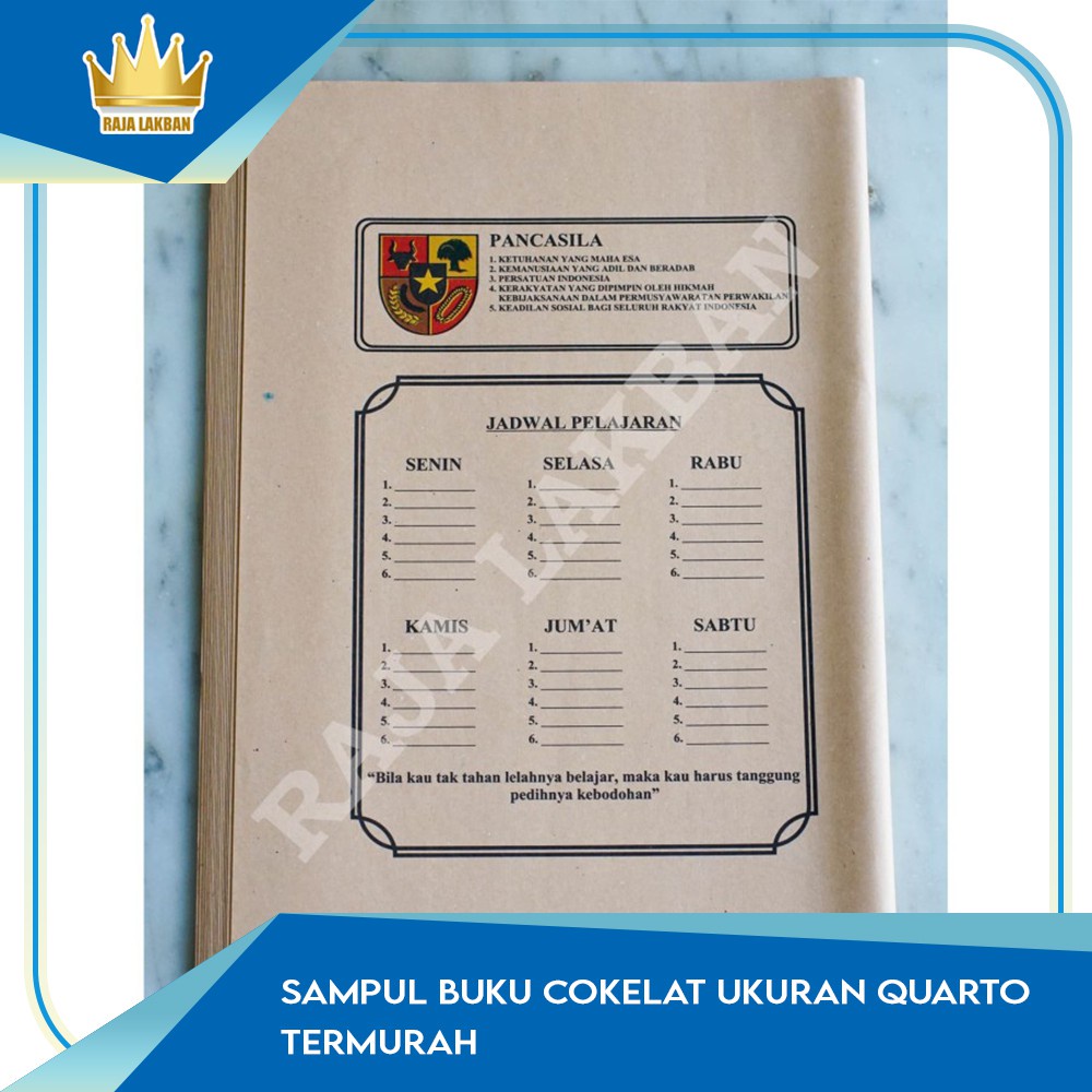 

P6X SAMPUL BUKU COKELAT UKURAN QUARTO TERMURAH T7G