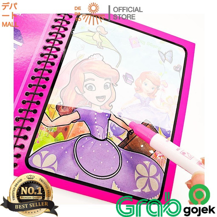 

Depato Buku Edukasi Anak Mewarnai Air Isi Ulang Magic Water Drawing Book Reusable