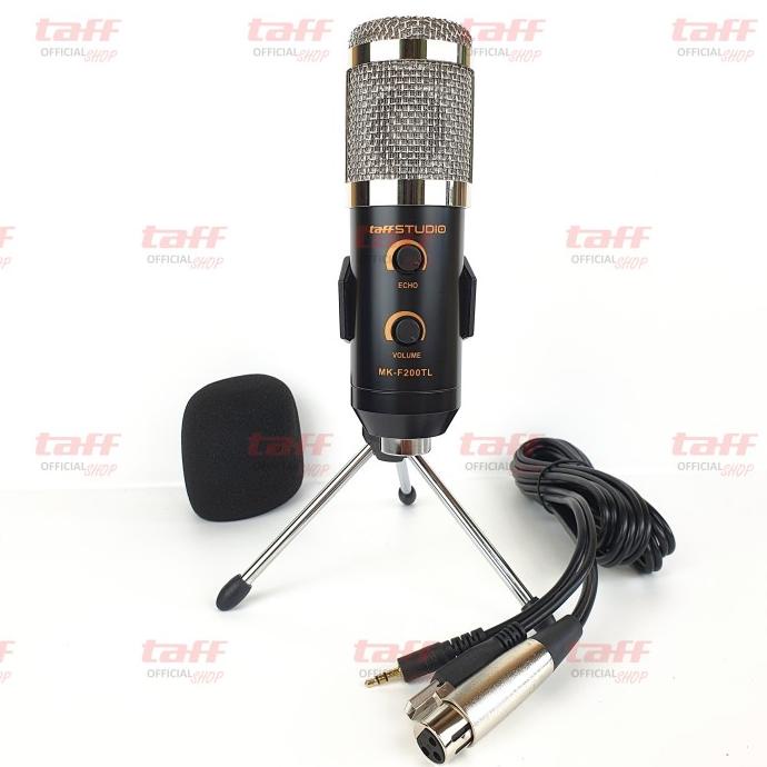 TAFFSTUDIO MIKROFON CONDENSER MICROPHONE USB TRIPOD 3.5MM MK-F200TL NEW