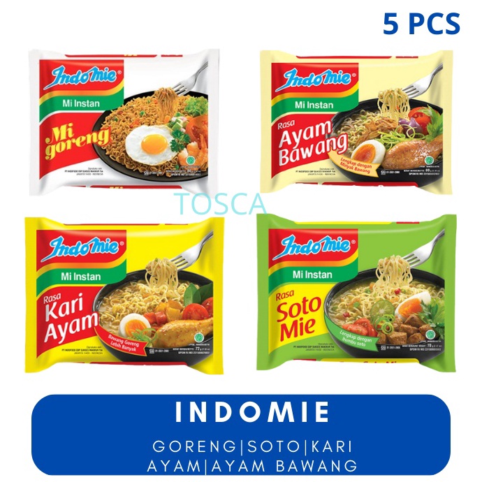 

XRTV8183 COD✔ Indomie Goreng | Indomie soto | Indomie Kari Ayam (5 Pcs)