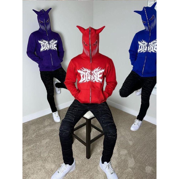 ❤Aesthetic Y2K Streetwear Hoodie Women Men Rhinestone Skeleton Loose Sweatshirts Zip up Hoodie Goth 