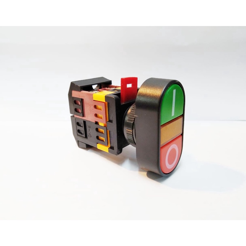 ' Double Push Button Oval 22mm / 25mm - Tombol ON OFF 25mm z Kemasan Baru Terlaku..