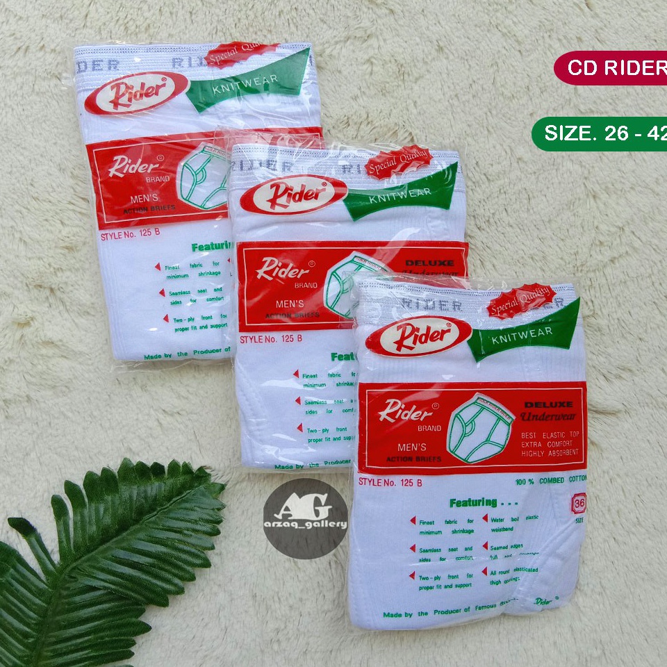 MURAH!. [ Satuan ] CD Rider 125B | Celana Dalam Pria / Cd / Rider / Celana Dalam / Celana Pria / Sem