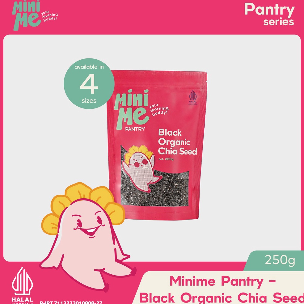 

Best Seller.. MINIME Pantry - Black Organic Chia Seeds 250gr NIV