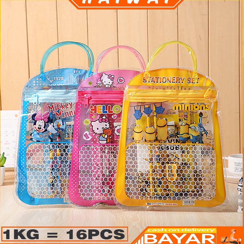 

BMWB1581 11.11 HaiWai COD Stationery Set 6 in 1 Free Bag Alat Tulis Anak Sekolah Buku Pulpen Penghapus Pengaris STY05