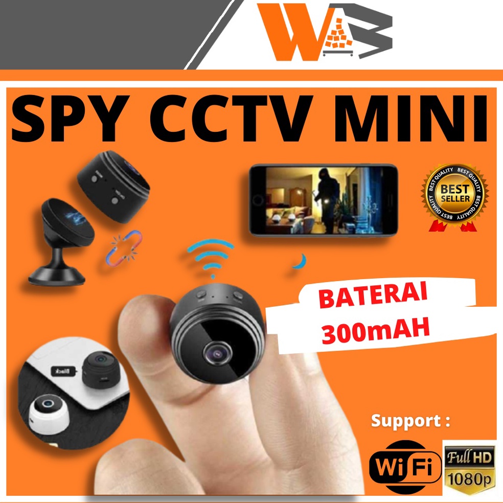Best produk CCTV Mini Tersembunyi Tanpa Kabel Kamera Pengintai Mini Kamera CCTV Mini Ip Camera PWT