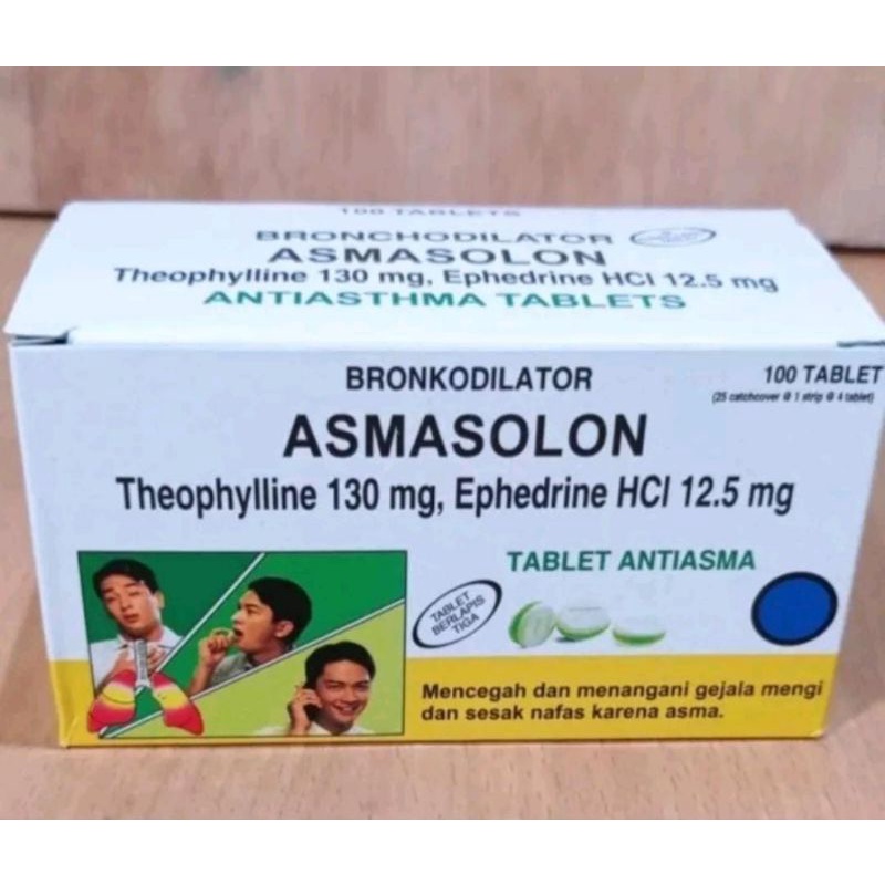 ASMASOLON 1 STRIP ATAU 4 TABLET OBAT ASMA ATAU OBAT SESAK NAFAS