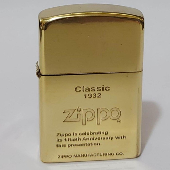 Korek Api Zippo Original Made In Usa Gold Denting 2X - Random Murah