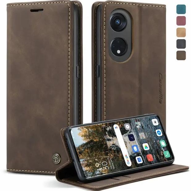 Terbaru Oppo Reno 8T 5G Flip Wallet Leather Case Cover Sarung Dompet Caseme