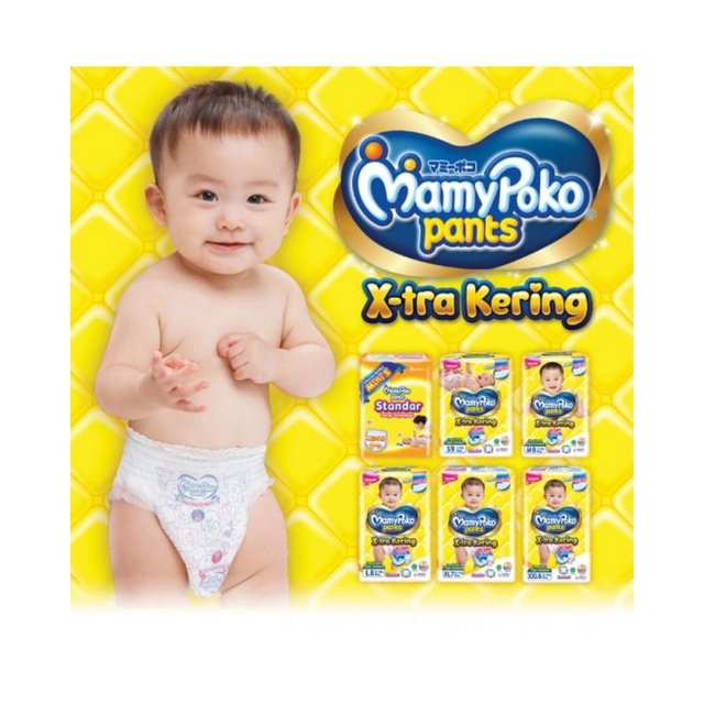 PAMPERS MAMY POKO X-TRA KERING CELANA S M L XL